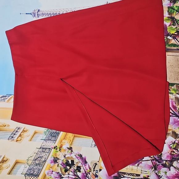 Emporio Armani Vibrant Red A-Line Skirt Size 42 - Picture 2 of 6